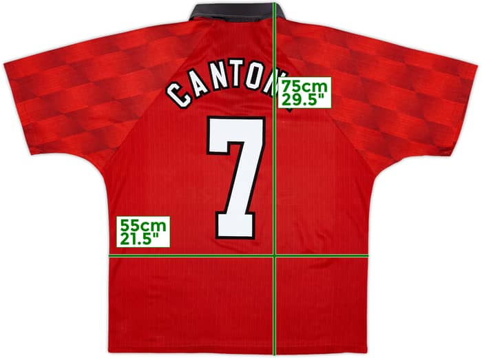 1996-98 Manchester United Home Shirt Cantona #7 - 7/10 - (L)