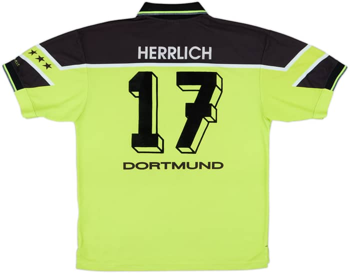 1997-98 Borussia Dortmund Home Shirt Herrlich #17 - 8/10 - (XL)