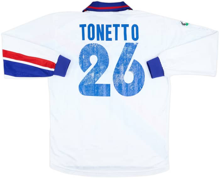 1999-00 Bologna Match Issue Away L/S Shirt Tonetto #26