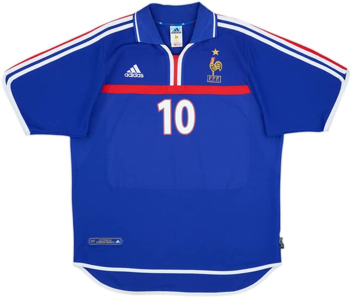 2000-02 France Home Shirt Zidane #10 - 9/10 - (L)