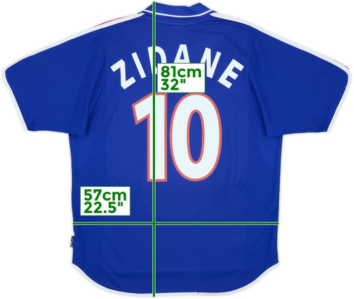 2000-02 France Home Shirt Zidane #10 - 9/10 - (L)
