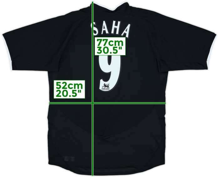 2003-05 Manchester United Away Shirt Saha #9 - 8/10 - (M)