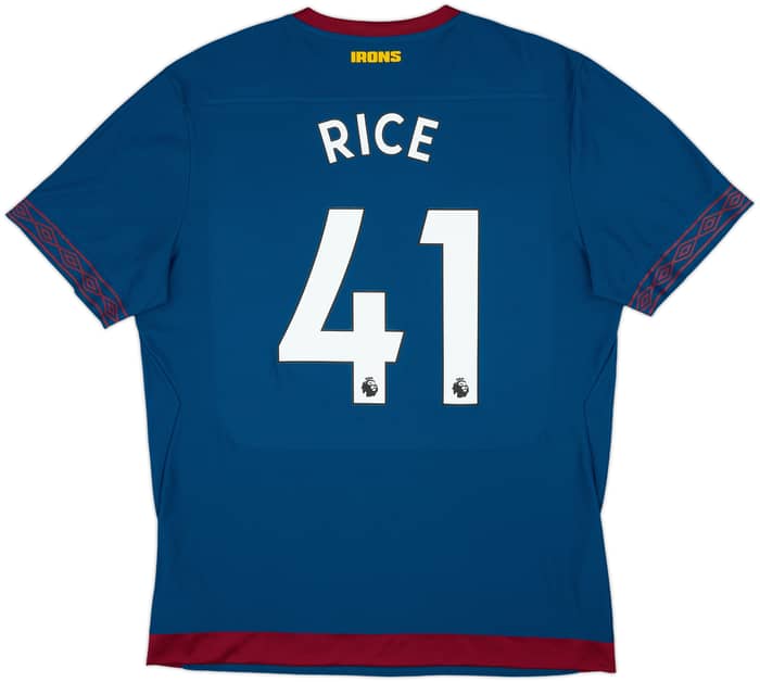 2018-19 West Ham Away Shirt Rice #41 - 9/10 - (XL)