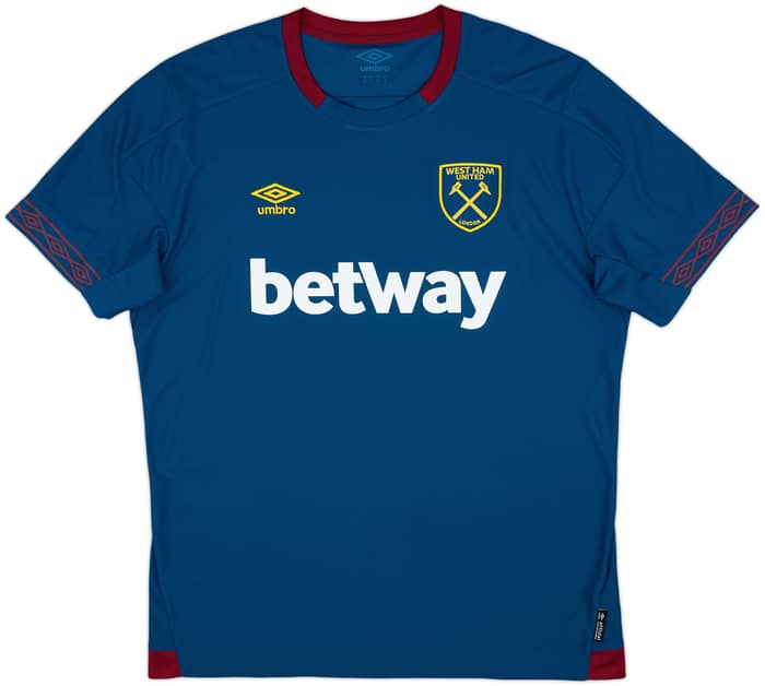 2018-19 West Ham Away Shirt Rice #41 - 9/10 - (XL)