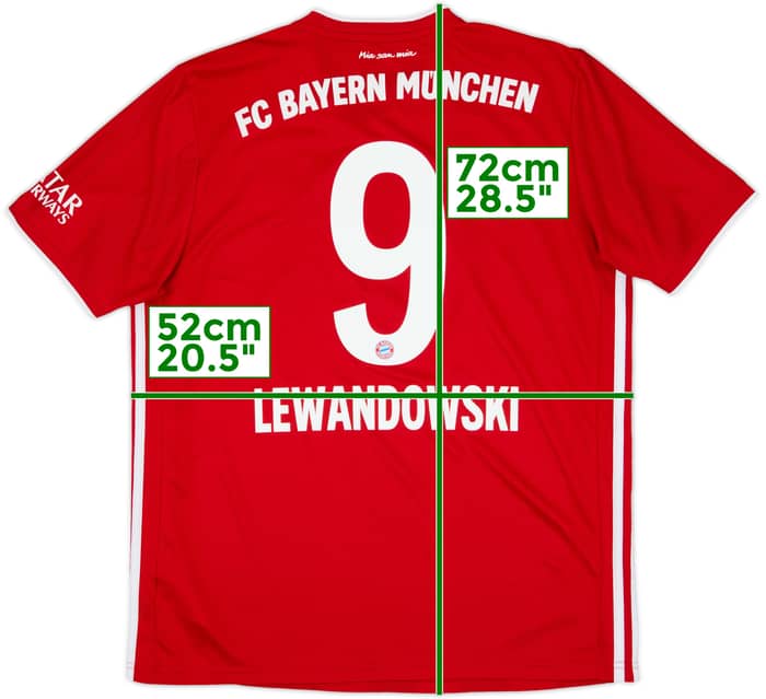 2020-21 Bayern Munich Home Shirt Lewandowski #9 - 9/10 - (L)