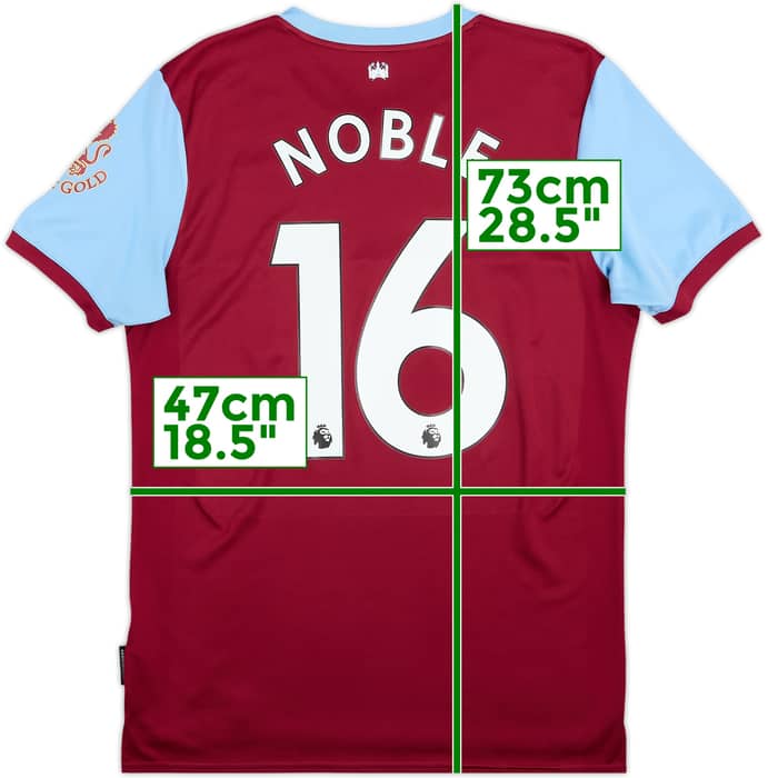 2019-20 West Ham Home Shirt Noble #16 - 8/10 - (M)