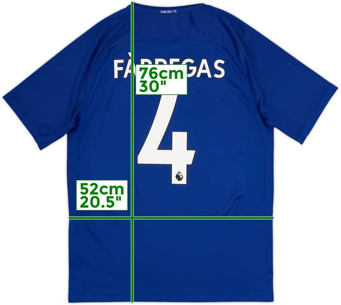 Camiseta de local del Chelsea 2017-18 Fabregas #4 - 8/10 - (L)