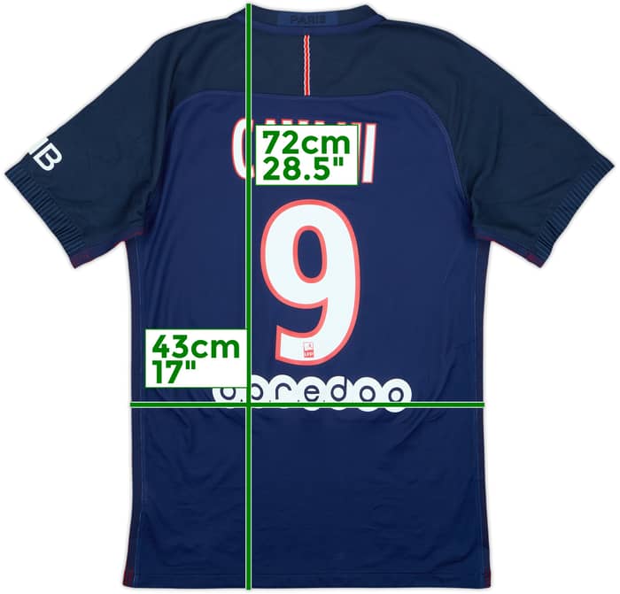Camiseta Auténtica de local del Paris Saint-Germain 2016-17 Cavani #9 - 8/10 - (S)