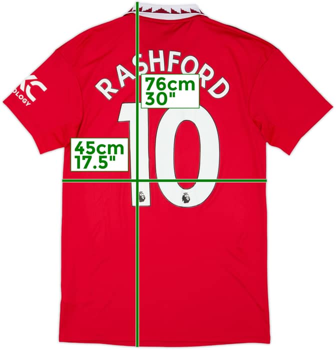 2022-23 Manchester United Home Shirt Rashford #10 - 8/10 - (S)