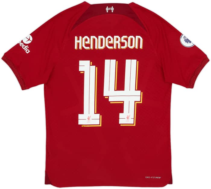 2022-23 Liverpool Authentic Home Shirt Henderson #14 - 7/10 - (M)