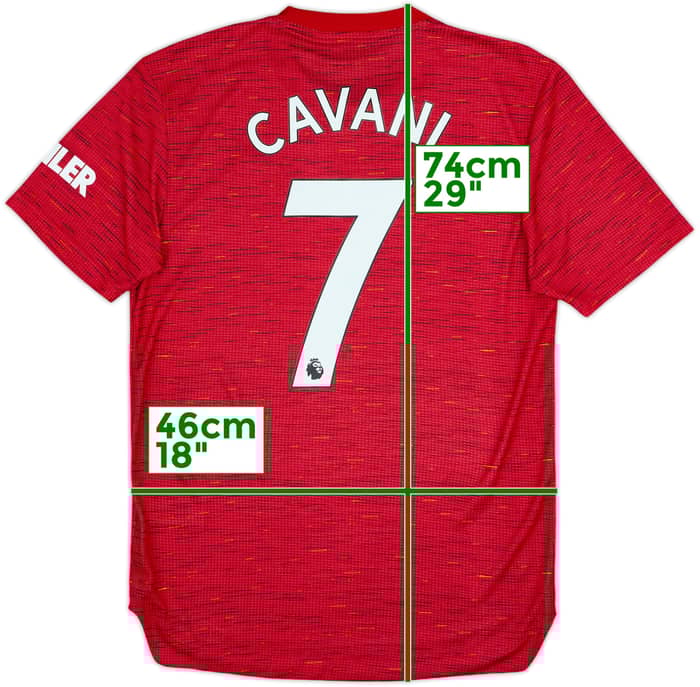 2020-21 Manchester United Authentic Home Shirt Cavani #7 - 9/10 - (S)