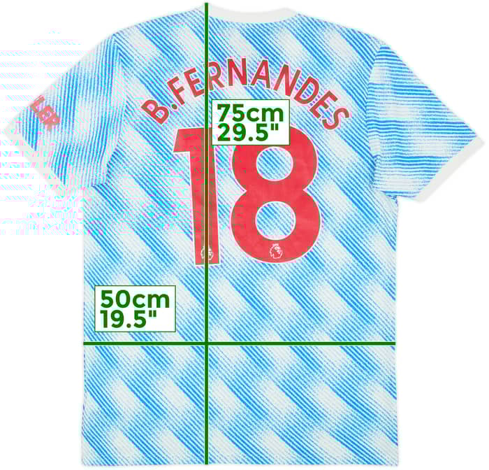 2021-22 Manchester United Away Shirt B.Fernandes #18 - 8/10 - (M)