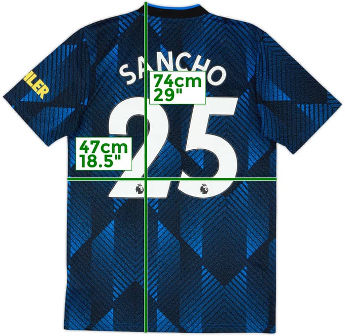 2021-22 Manchester United Third Shirt Sancho #25 - 9/10 - (S)