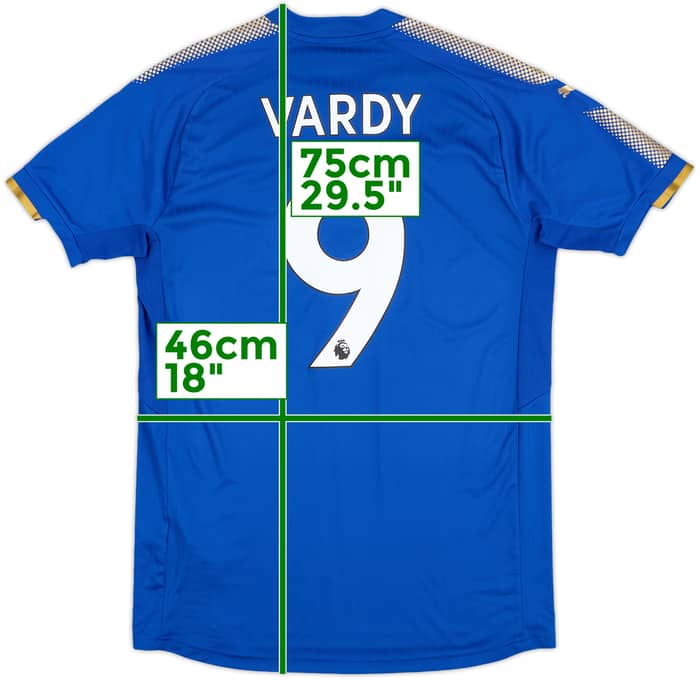 2017-18 Leicester Home Shirt Vardy #9 - 10/10 - (M)
