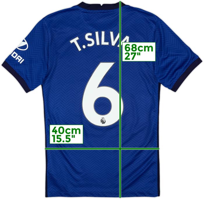 2020-21 Chelsea Home Shirt T.Silva #6 - 8/10 - (XS)