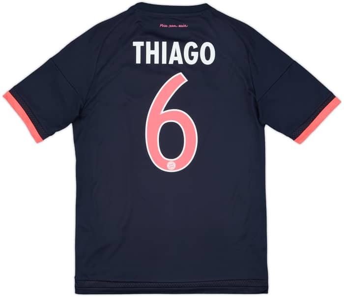 2015-16 Bayern Munich Third Shirt Thiago #6 - 9/10 - (XL.Boys)