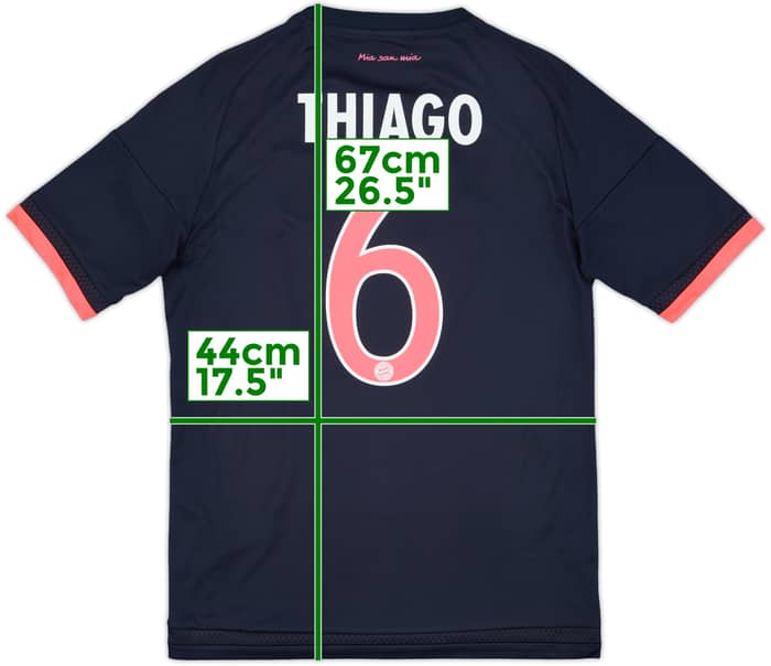 2015-16 Bayern Munich Third Shirt Thiago #6 - 9/10 - (XL.Boys)