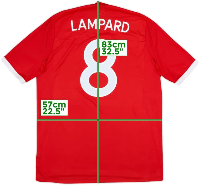 2010-11 England Away Shirt Lampard #8 - 8/10 - (L)