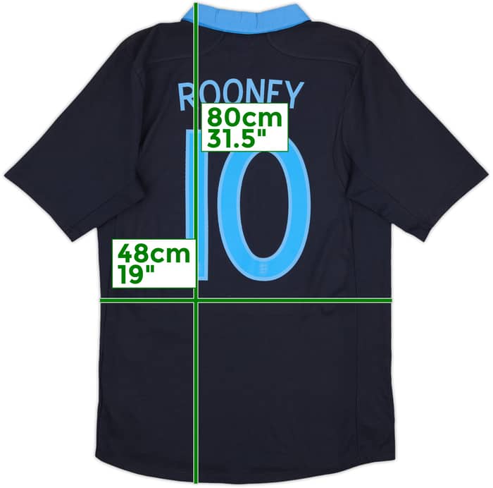 2011-12 England Away Shirt Rooney #10 - 8/10 - (M)