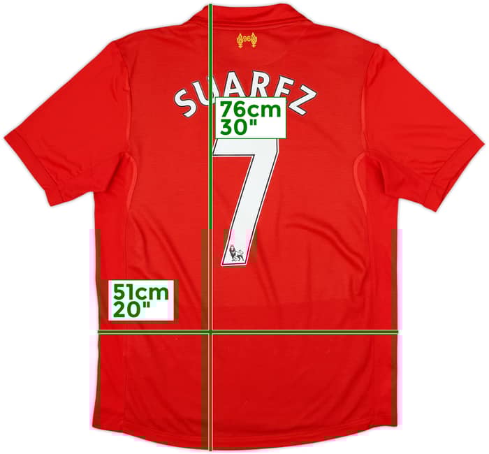 2012-13 Liverpool Home Shirt Suarez #7 - 6/10 - (M)