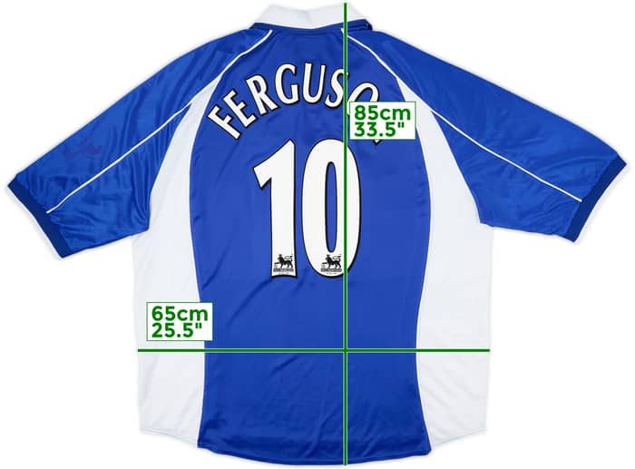 2000-02 Everton Home Shirt Ferguson #10 - 6/10 - (XXL)