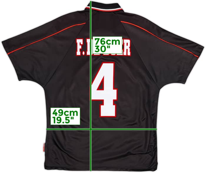 1998-99 Ajax Away Shirt F.De Boer #4 - 8/10 - (M)