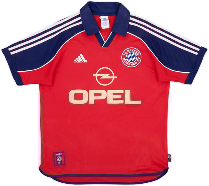 1999-01 Bayern Munich Home Shirt Elber #9 - 6/10 - (XL.Boys)