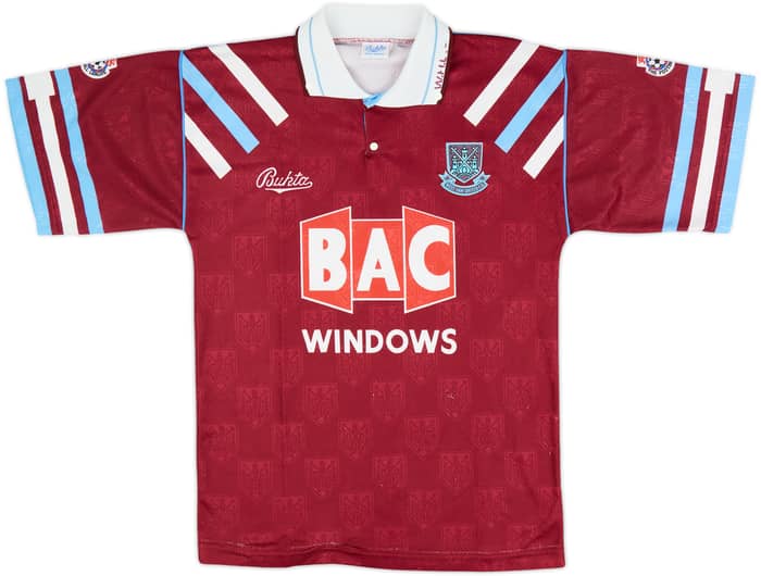 1991-92 West Ham Home Shirt - 8/10 - (S)