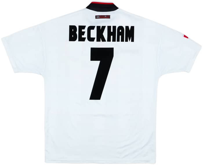 1997-99 Manchester United Away Shirt Beckham #7 - 9/10 - (L)