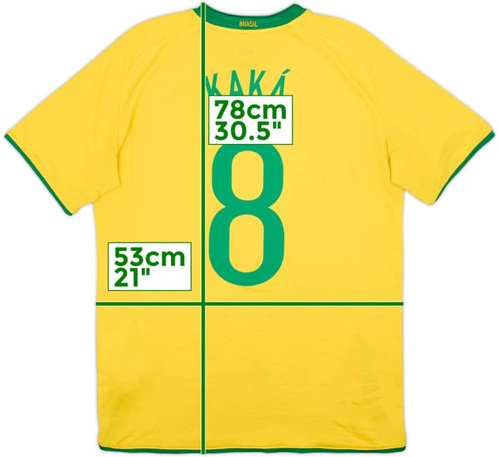 2008-10 Brazil Home Shirt Kaka #8 - 5/10 - (L)