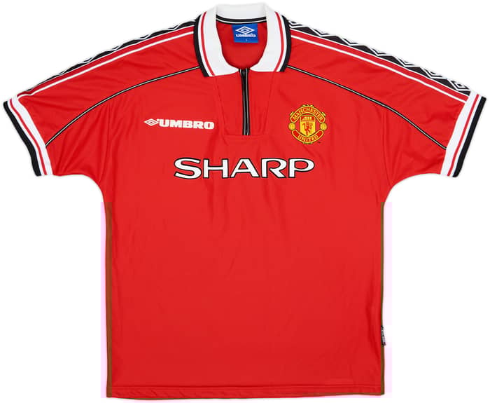 1998-00 Manchester United Home Shirt Beckham #7 - 8/10 - (L)