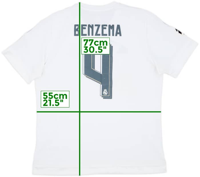 2015-16 Real Madrid Home Shirt Benzema #9 - 4/10 - (XL)