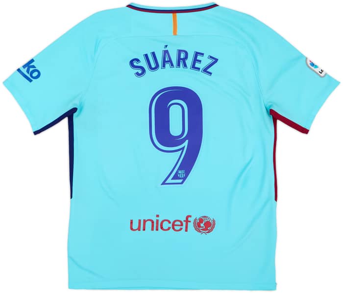 2017-18 Barcelona Away Shirt Suarez #9 - 6/10 - (M)