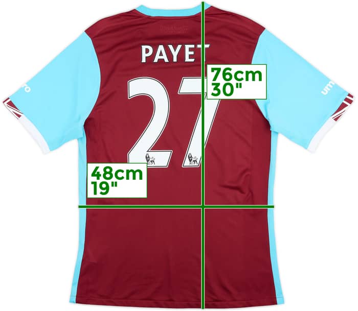 2016-17 West Ham Home Shirt Payet #27 - 8/10 - (L)