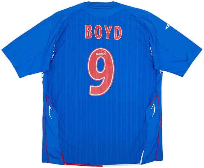 2007-08 Rangers Home Shirt Boyd #9 - 7/10 - (XL)