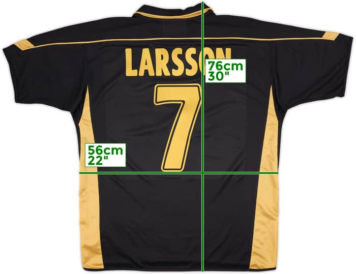 2003-04 Celtic Away Shirt Larsson #7 - 7/10 - (L)