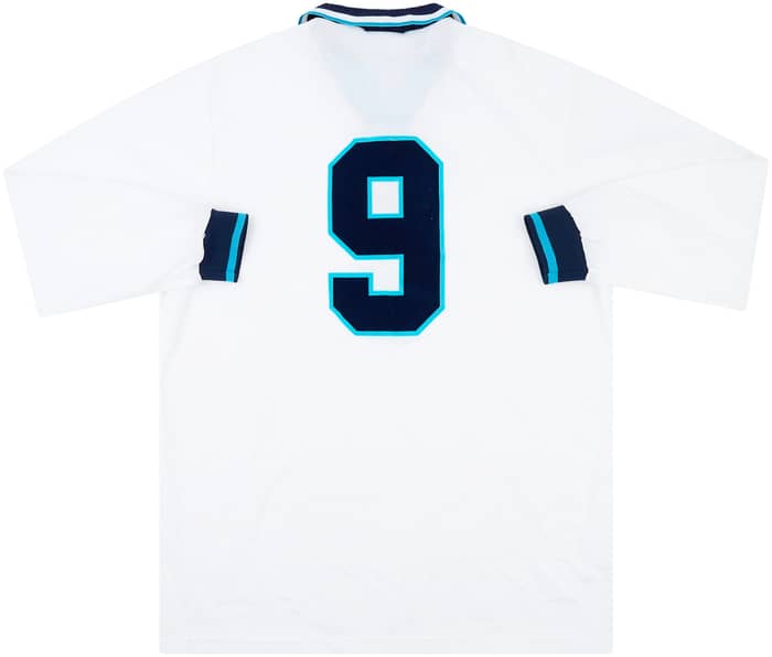 1995-97 England Match Issue Home L/S Shirt #9 (Shearer)