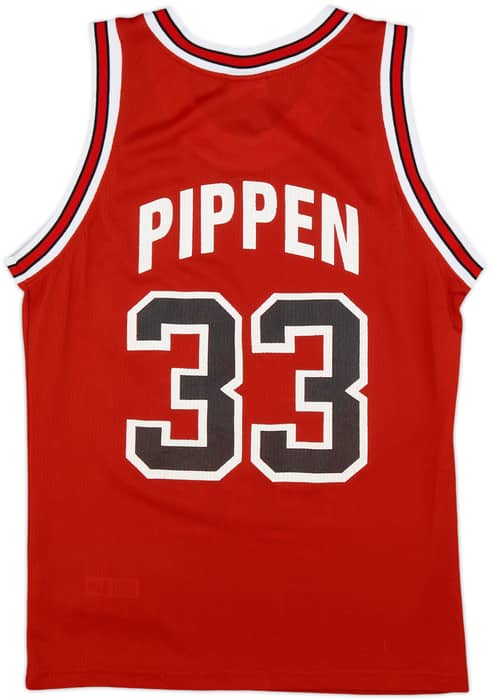 1990-91 Chicago Bulls Pippen #33 Champion Away Jersey - 8/10 - (S)