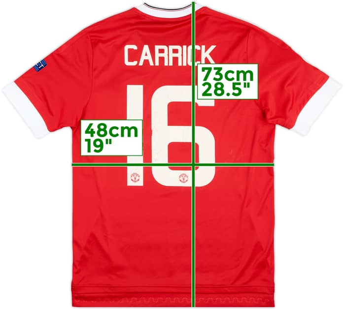 2015-16 Manchester United Home Shirt Carrick #16 - 5/10 - (M)