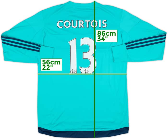 2015-16 Chelsea GK Shirt Courtois #13 - 8/10 - (L)