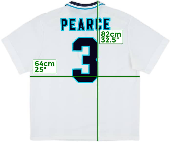 1995-97 England Home Shirt Pearce #3 - 8/10 - (XXL)