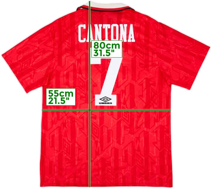 1992-94 Manchester United Home Shirt Cantona #7 - 6/10 - (XL)