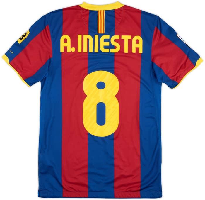 2010-11 Barcelona Home Shirt A. Iniesta #8 - 6/10 - (S)
