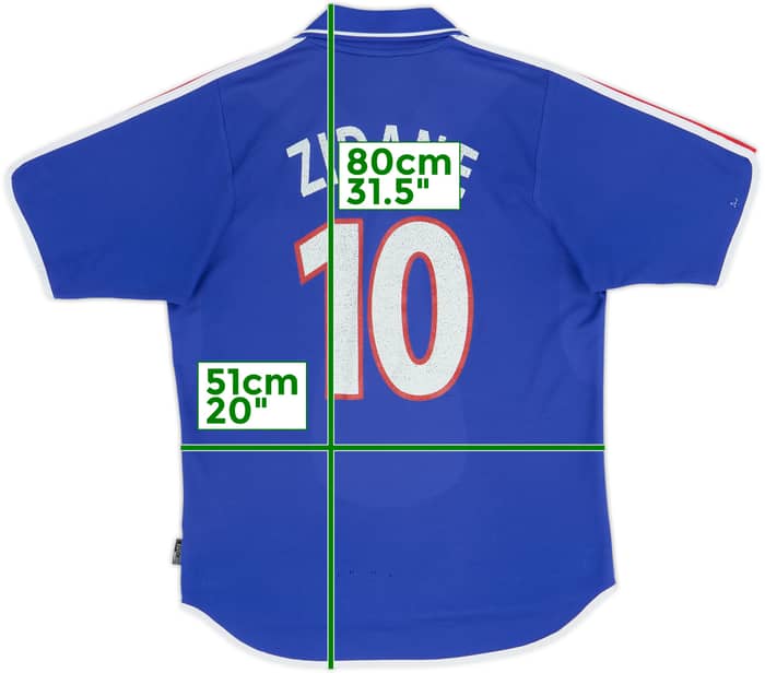 2000-02 France Home Shirt Zidane #10 - 5/10 - (M)