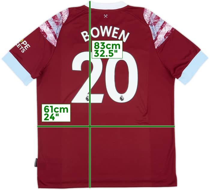 2022-23 West Ham Home Shirt Bowen #20 - 9/10 - (XXL)
