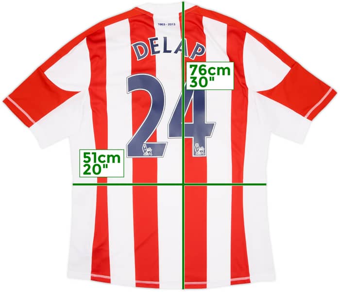 2012-13 Stoke '150 Years' Home Shirt Delap #24 - 9/10 - (L)