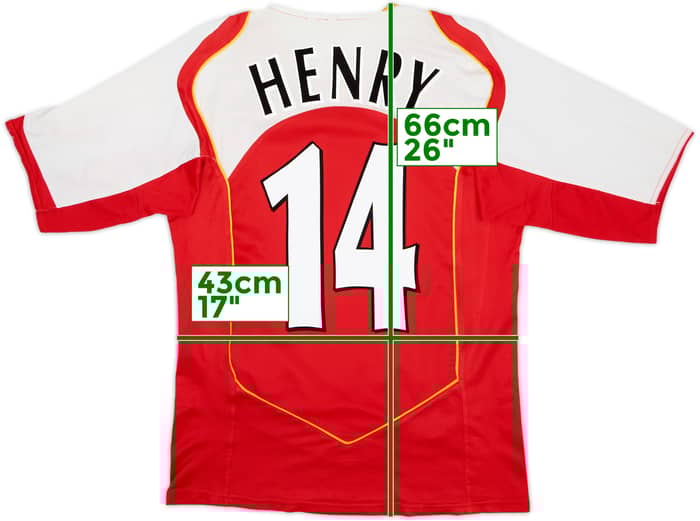 2004-05 Arsenal Home Shirt Henry #14 - 6/10 - (S)