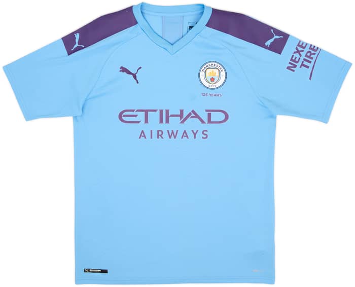 2019-20 Manchester City Home Shirt Kun Aguero #10 - 8/10 - (M)