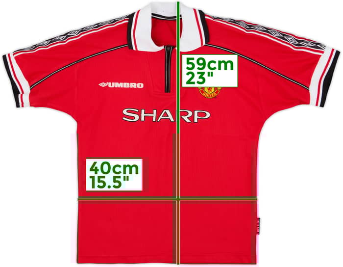 1998-00 Manchester United Home Shirt - 6/10 - (M.Boys)