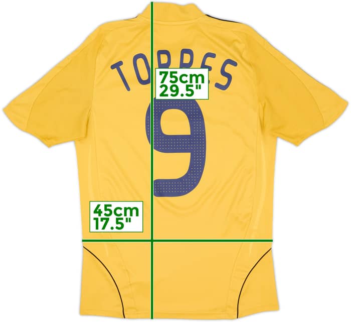 2008-10 Spain Away Shirt Torres #9 - 8/10 - (S)